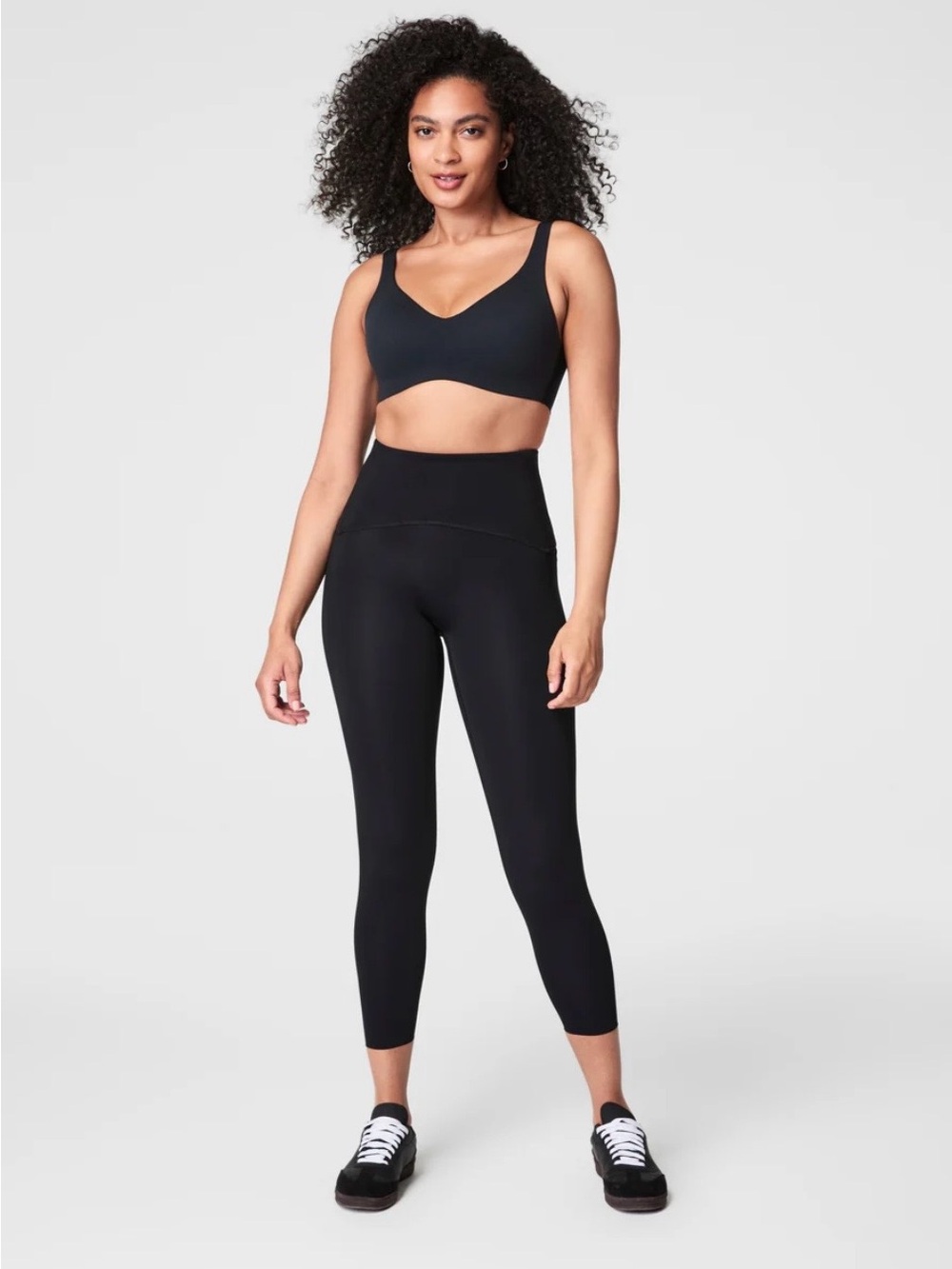 SPANX Booty Boost Side Pocket Leggings Very Black 7/8 High Waist Size M